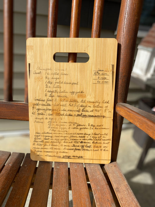 Bamboo engraved cutting board