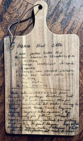 Engraved Recipe Cutting Board